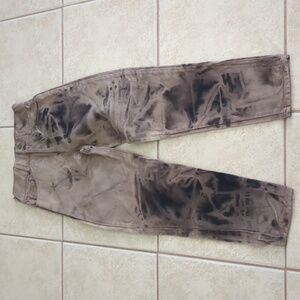 Trendy Brown Tie-Dye Women's Flare Jeans